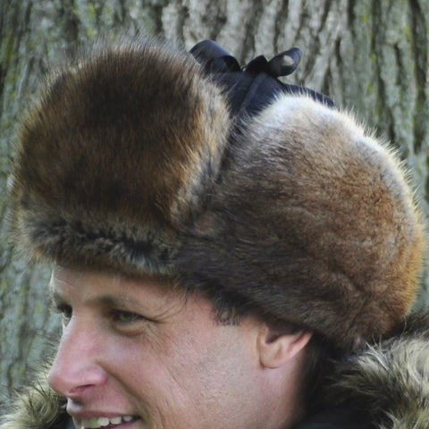 Mountie Style Muskrat with Black Melton