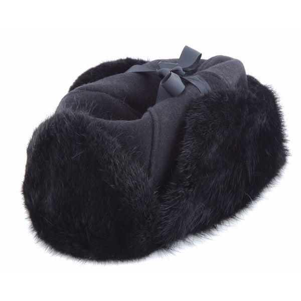 Mountie Style Dyed Black Muskrat