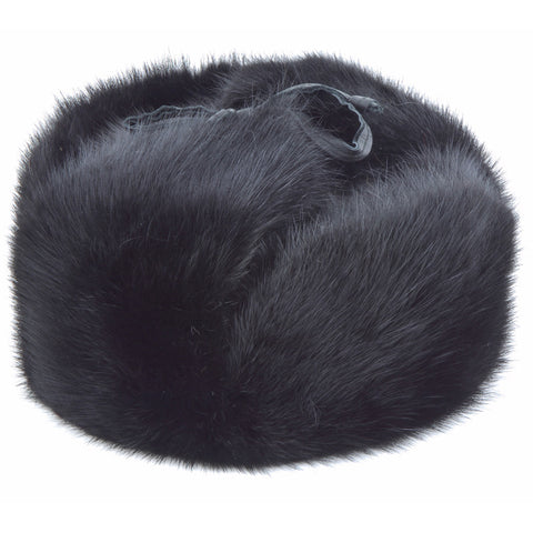 Russian Dyed Black Muskrat Hat