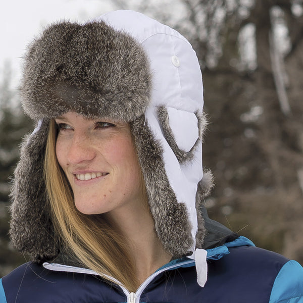 Taslan Rabbit Fur Aviator Hat (9 colors)